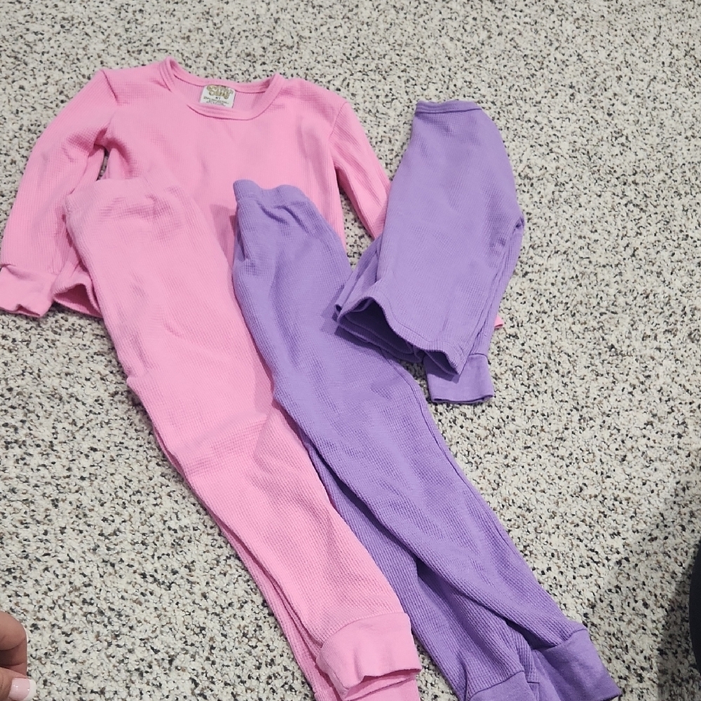Sweet N Sassy 2 Sets Of Toddler Girls Thermal Pajamas